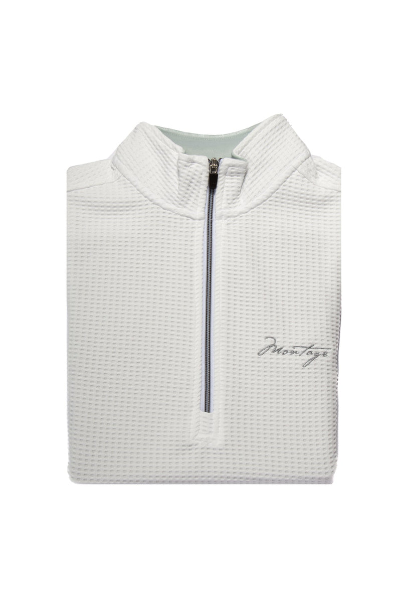 White 1/4 Zip Optic Pullover-img39