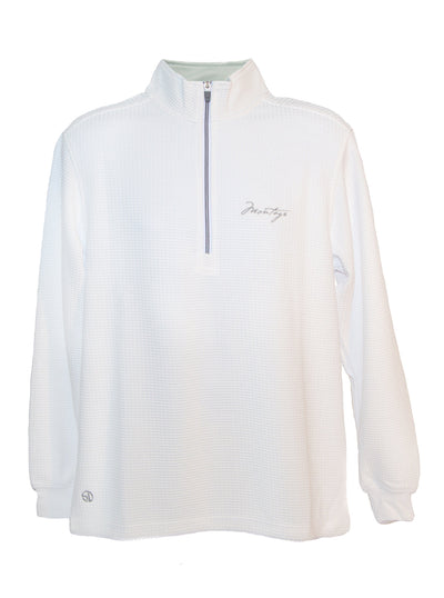 White 1/4 Zip Optic Pullover-img51