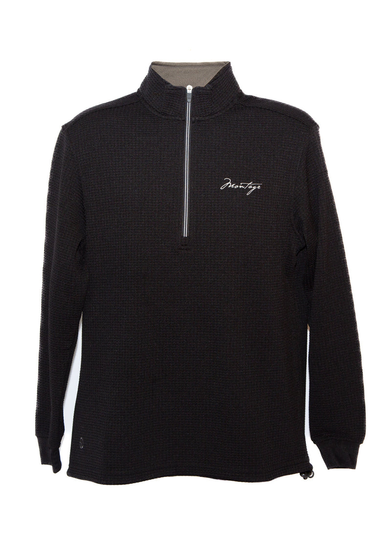 Black 1/4 Zip Optic Pullover-img64